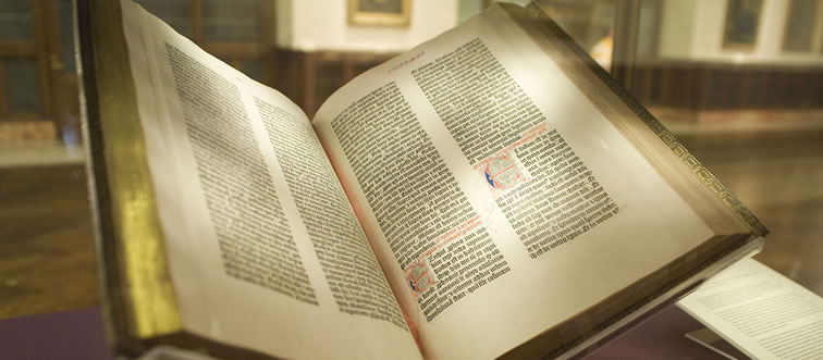 Let's begin at the very opening page: which volume serves as the chic debut to the entire biblical collection?